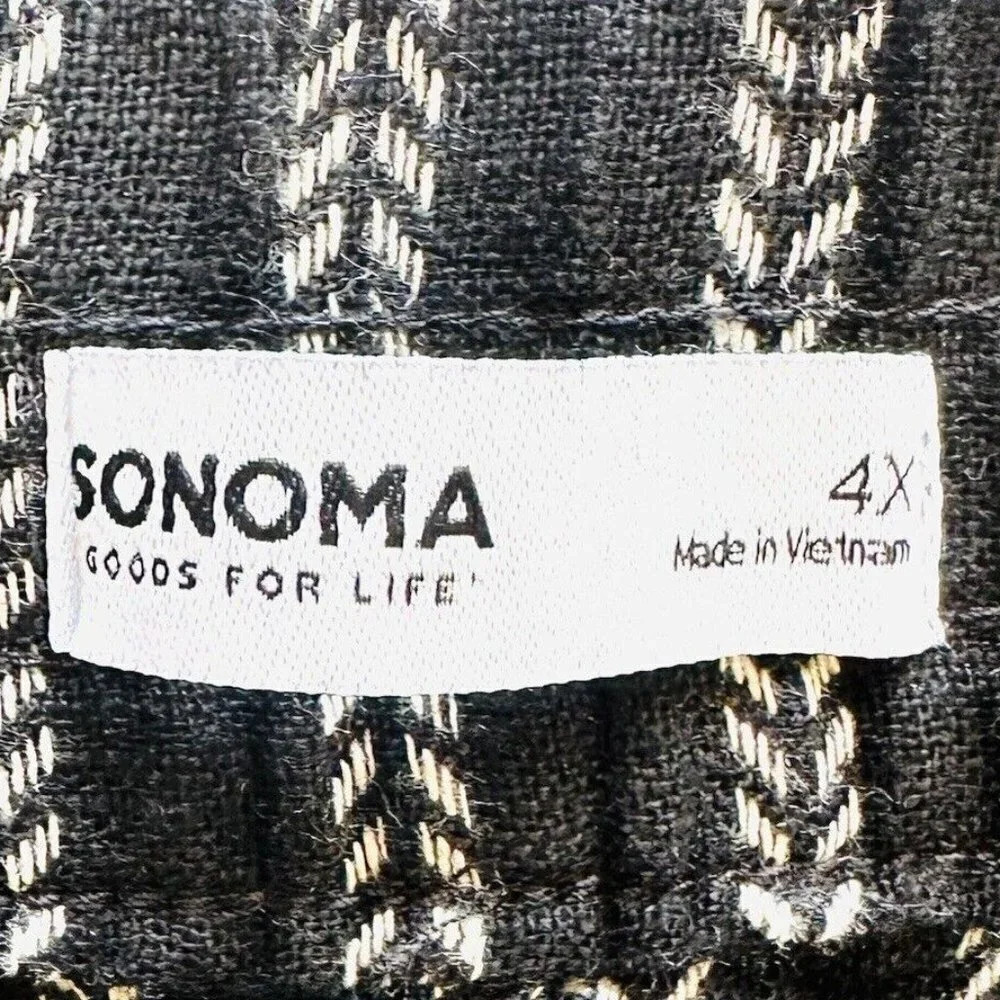 NWT SONOMA Women High Rise Pockets Ultra Waistband Striped Shorts Plus Size 4X - Picture 3 of 5